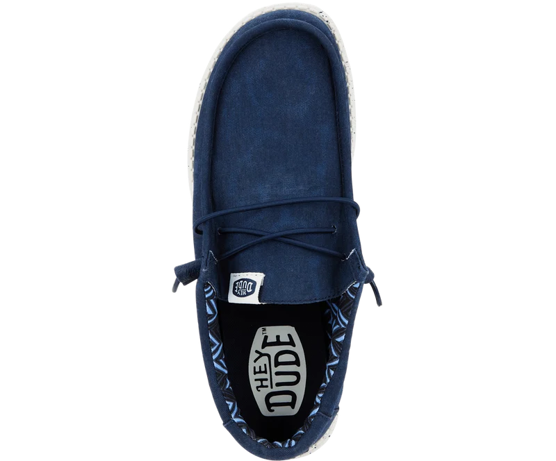Hey Dude Wally Stretch-Canvas-Mokassin für Herren | Marineblau