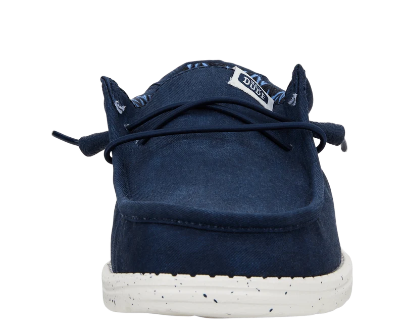 Hey Dude Wally Stretch-Canvas-Mokassin für Herren | Marineblau