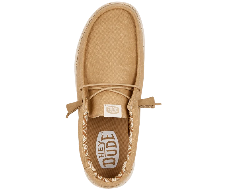 Hey Dude Wally Stretch-Canvas-Mokassin für Herren | Hellbraun