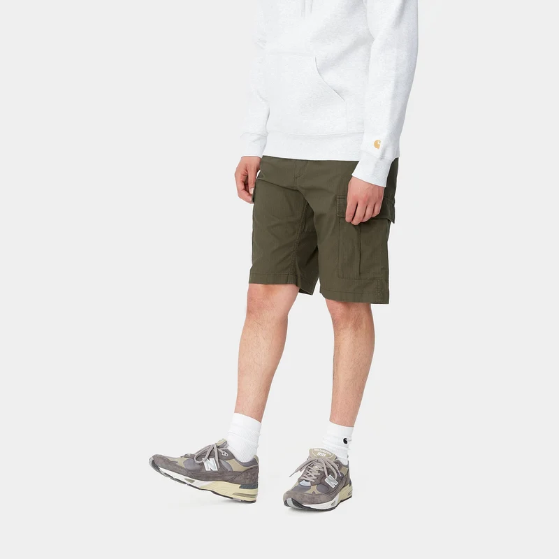 Carhartt WIP Herren Aviation Shorts | Cyprus Rinsed