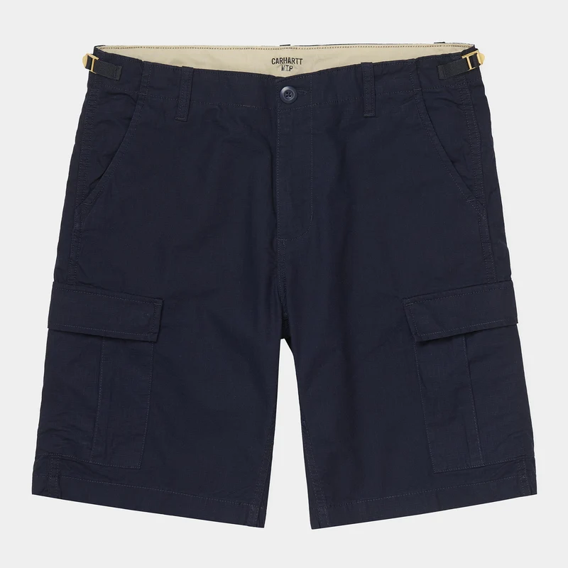Carhartt WIP Herren Aviation Short | Dunkelblau gespült