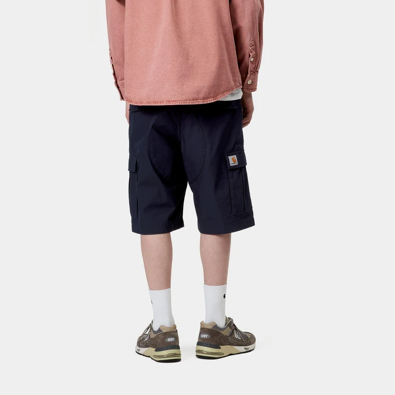 Carhartt WIP Herren Aviation Short | Dunkelblau gespült