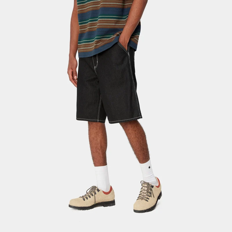 Carhartt WIP Herren Simple Norco Denim Short | Schwarz Eins Gewaschen