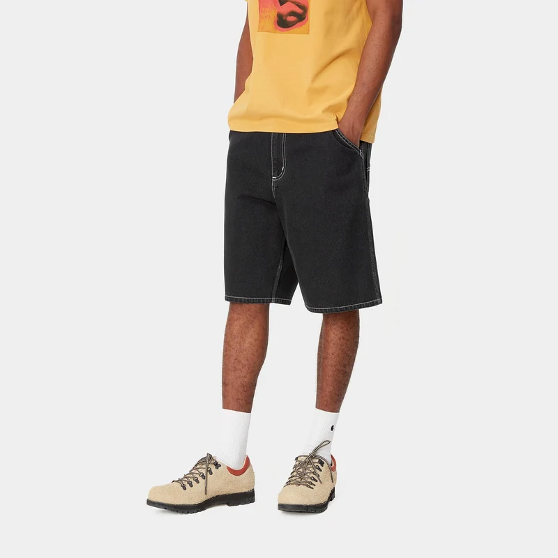 Carhartt WIP Herren Simple Norco Denim Short | Schwarz Stone Washed