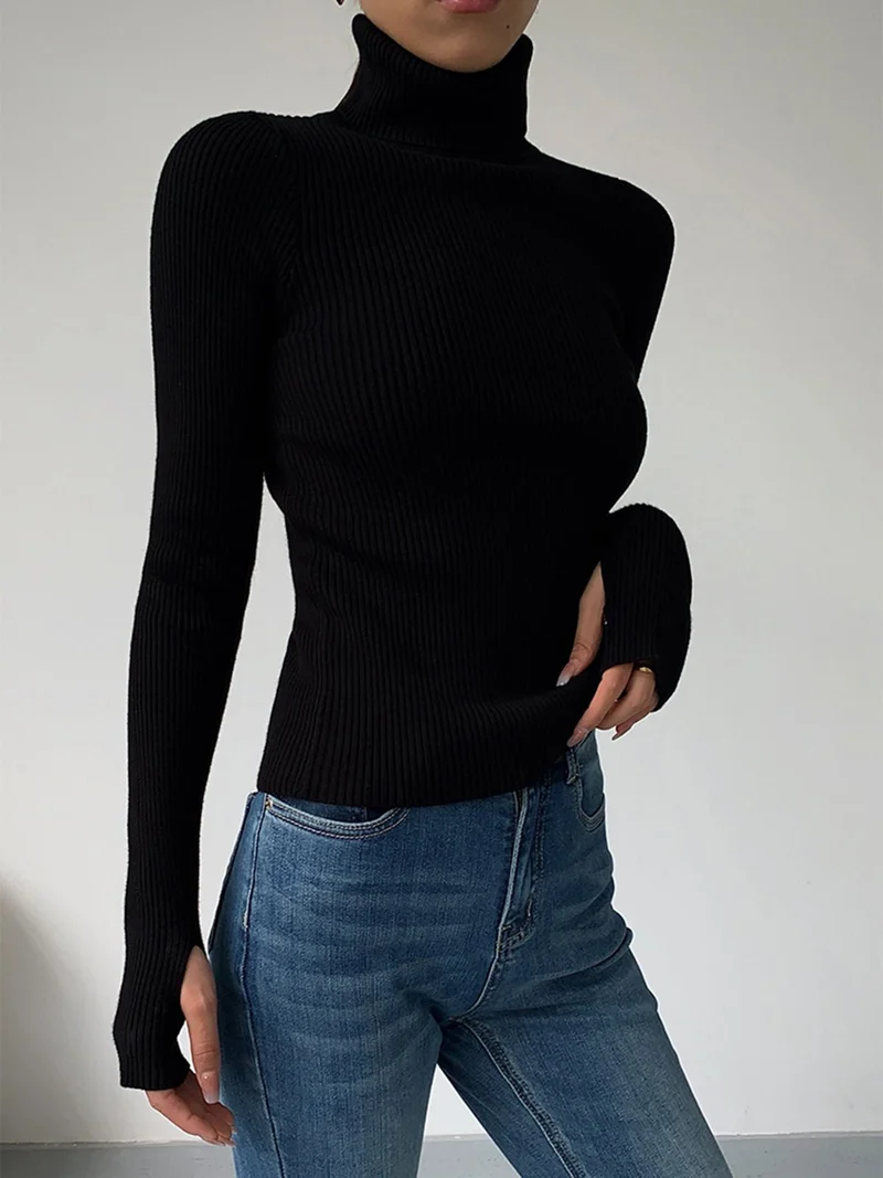 Victoria | Leichter Und Feingerippter Damen-Rollkragenpullover