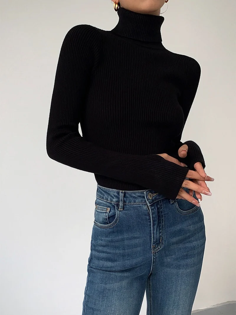 Victoria | Leichter Und Feingerippter Damen-Rollkragenpullover