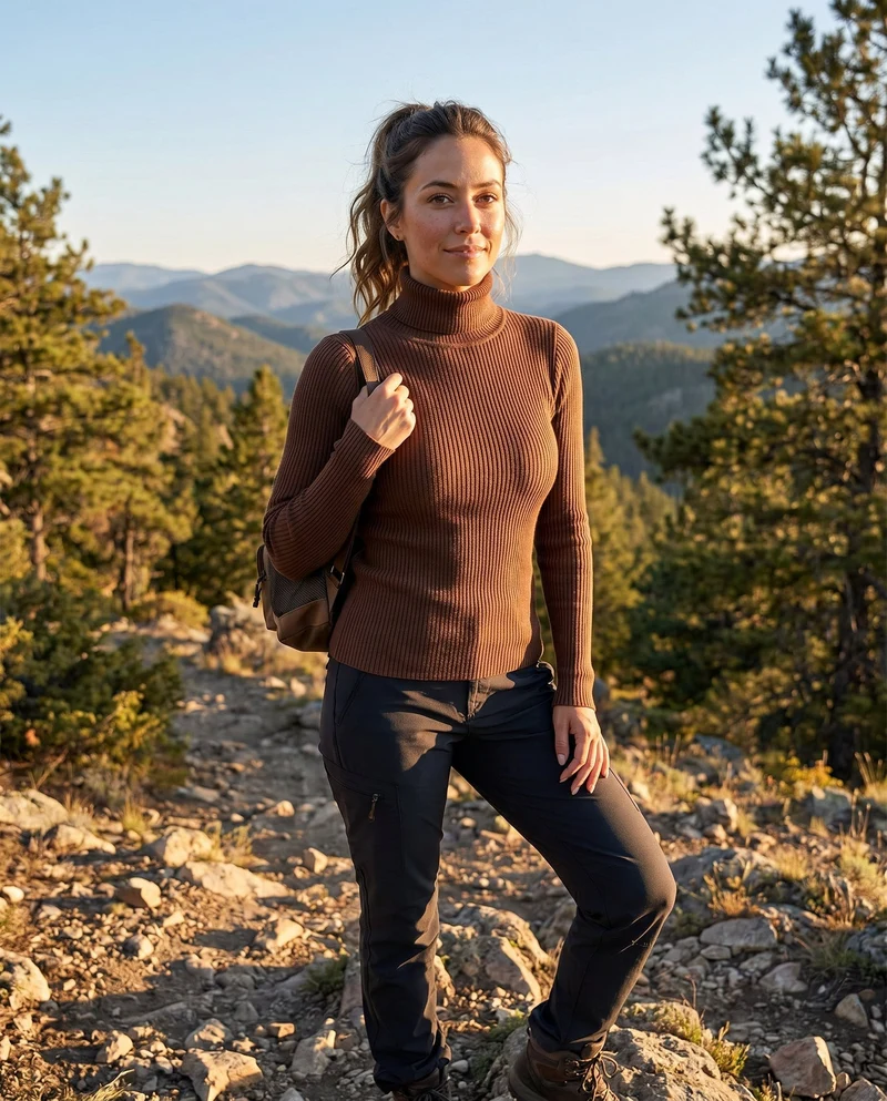 Victoria | Leichter Und Feingerippter Damen-Rollkragenpullover