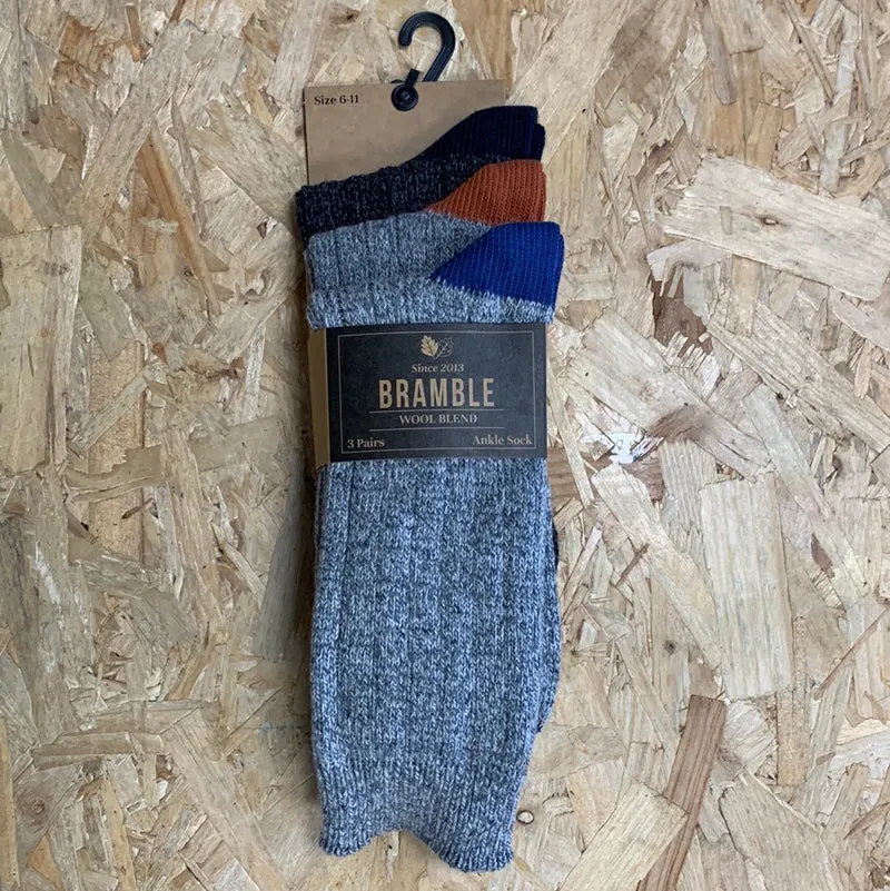 Bramble Socken aus Wollmischung für Herren (3er-Pack) - Grau