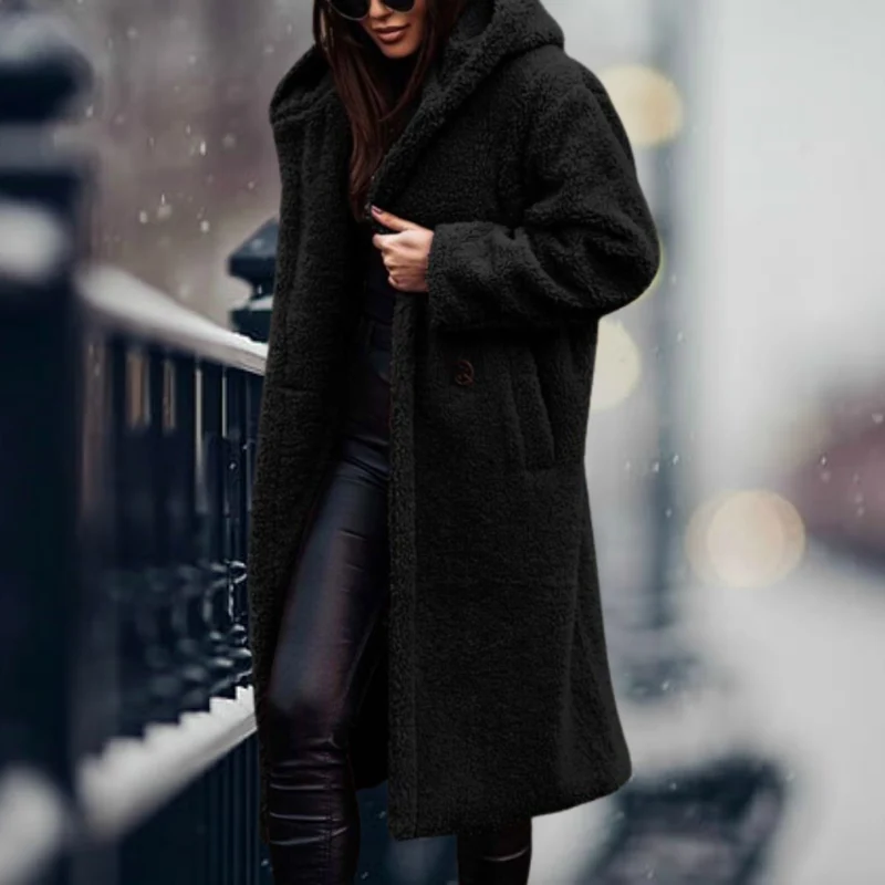 Amara Damen langer Wintermantel