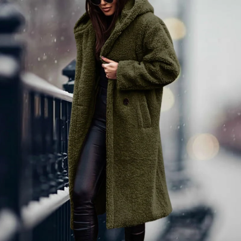 Amara Damen langer Wintermantel