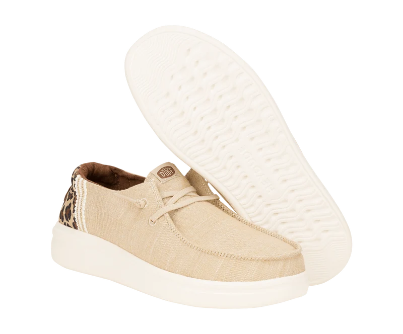Hey Dude Damen-Mokassin „Tiermotiv“ von Wendy Rise | Hellbraun