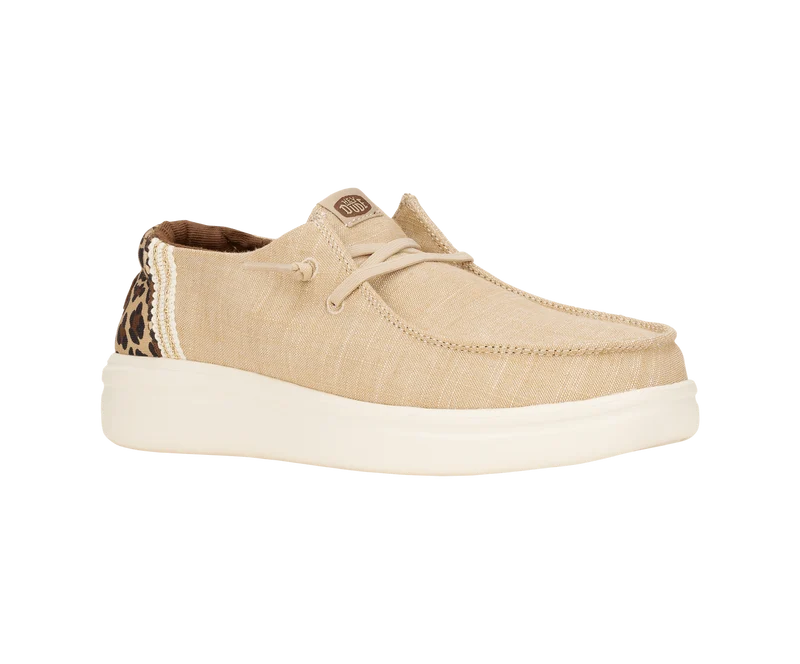 Hey Dude Damen-Mokassin „Tiermotiv“ von Wendy Rise | Hellbraun