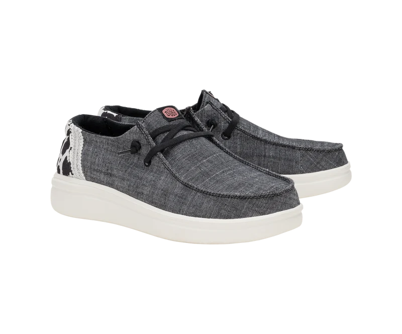 Hey Dude Wendy Rise Damen-Mokassin mit Tiermotiven | Schwarz