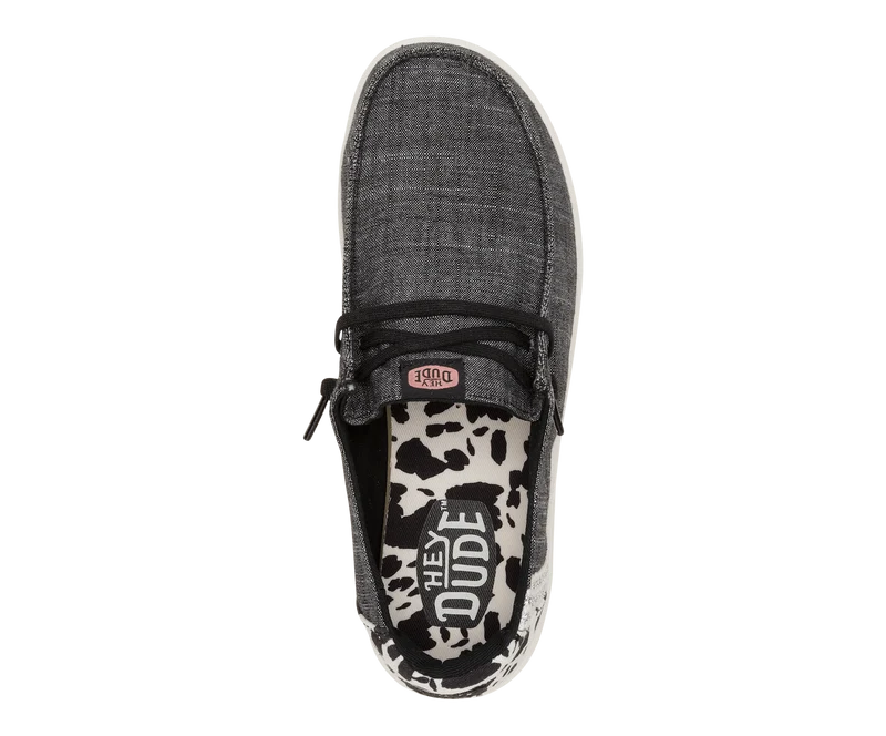 Hey Dude Wendy Rise Damen-Mokassin mit Tiermotiven | Schwarz