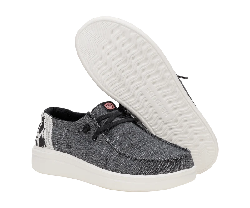 Hey Dude Wendy Rise Damen-Mokassin mit Tiermotiven | Schwarz