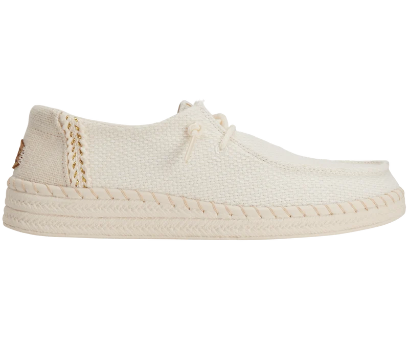 Hey Dude Wendy Espadrille-Mokassin für Damen, gewebt | Weiß