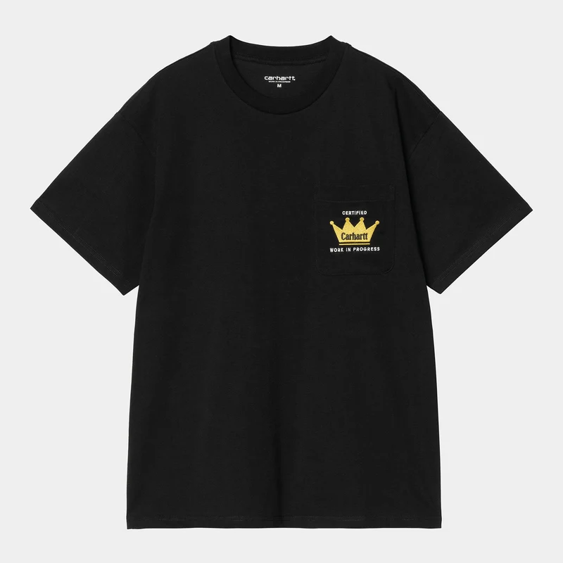 Carhartt WIP Herren Crown Pocket T-Shirt | Schwarz