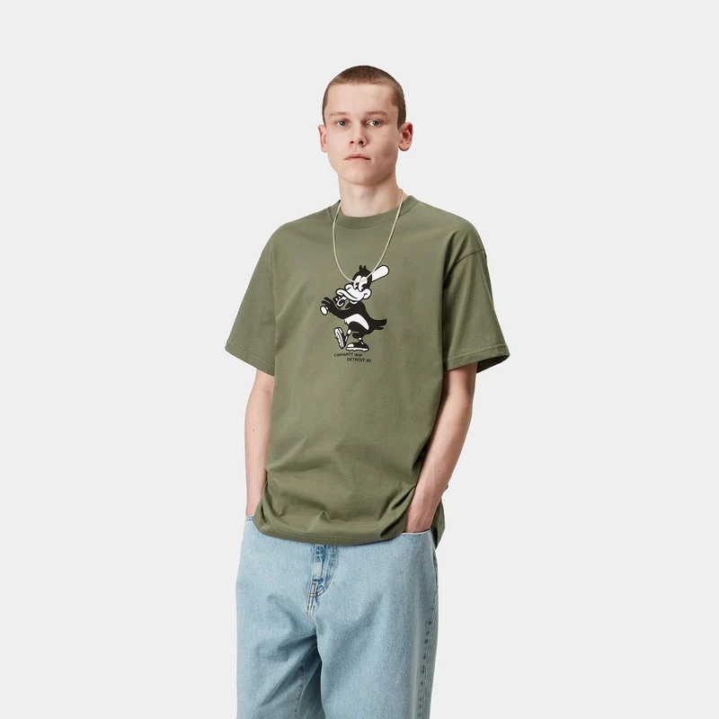 Carhartt WIP Herren Home Run T-Shirt | Dollargrün
