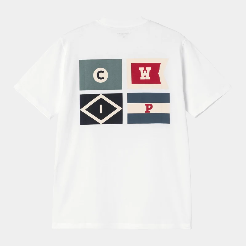 Carhartt WIP Herren Flags T-Shirt | Weiß