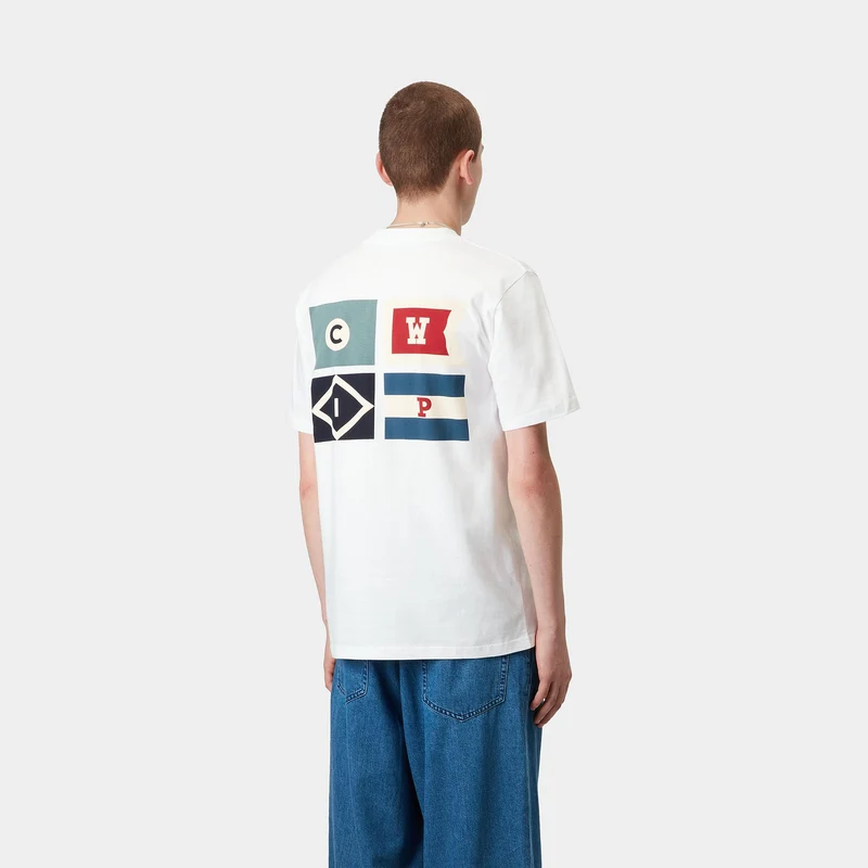 Carhartt WIP Herren Flags T-Shirt | Weiß