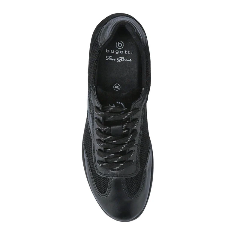 Casual Leather Lace-Up Shoes - BUG41504 / 326 720 - Black