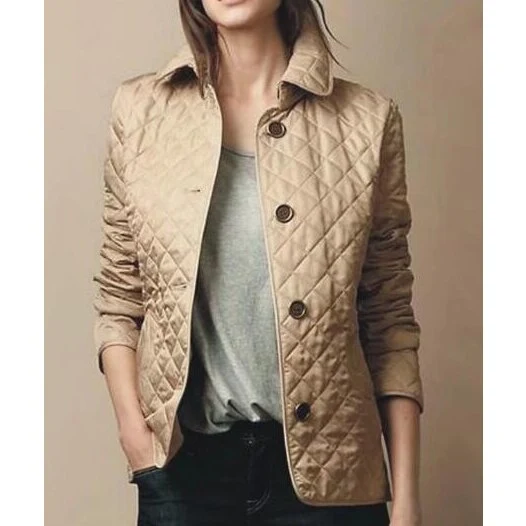 Andrea | Damen Gesteppte Freizeitjacke mit Knopfleiste vorne