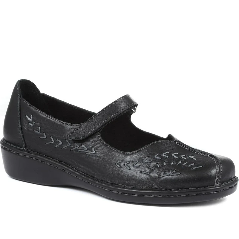 Touch-Fasten Mary Janes - AS2400 / 308 534 - Black