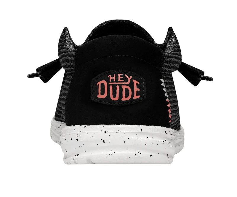 Hey Dude Wally Sport Mesh-Mokassin für Herren | Schwarz/Weiß