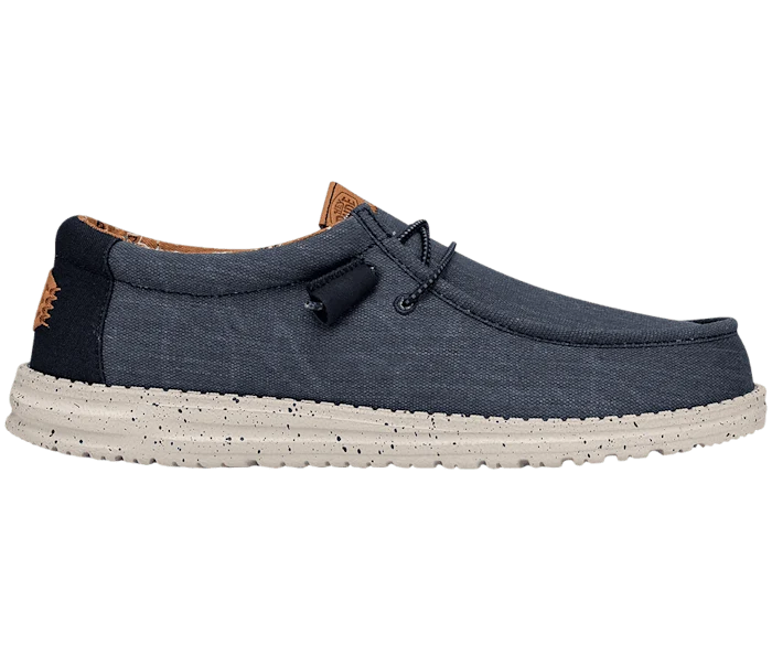 Hey Dude Wally Herren-Mokassin aus gewaschenem Canvas | Marineblau