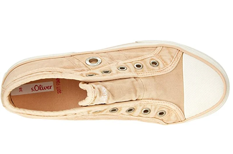 S.Oliver Damen Slip-On-Sneaker – Pfirsich / Weiß