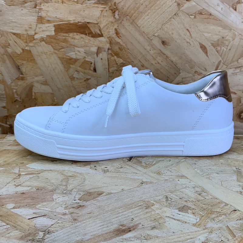 Remonte Modischer Damen-Sneaker – Weiß / Gold