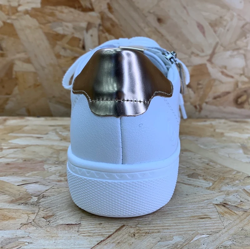 Remonte Modischer Damen-Sneaker – Weiß / Gold
