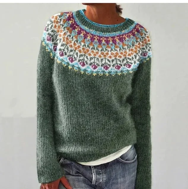 Hannah | Stilvoller Und Gemütlicher Retro-Streifenpullover Für Damen