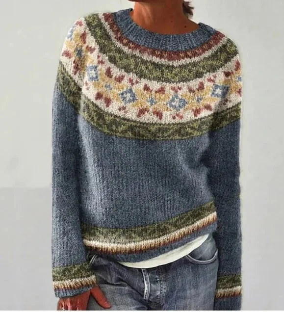 Hannah | Stilvoller Und Gemütlicher Retro-Streifenpullover Für Damen