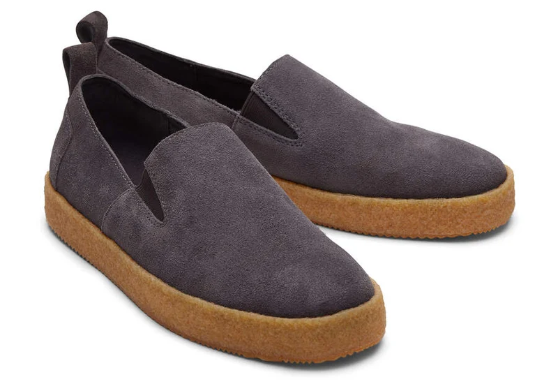 TOMS Herren Lowden Wildleder Espadrille – Pavement Grey