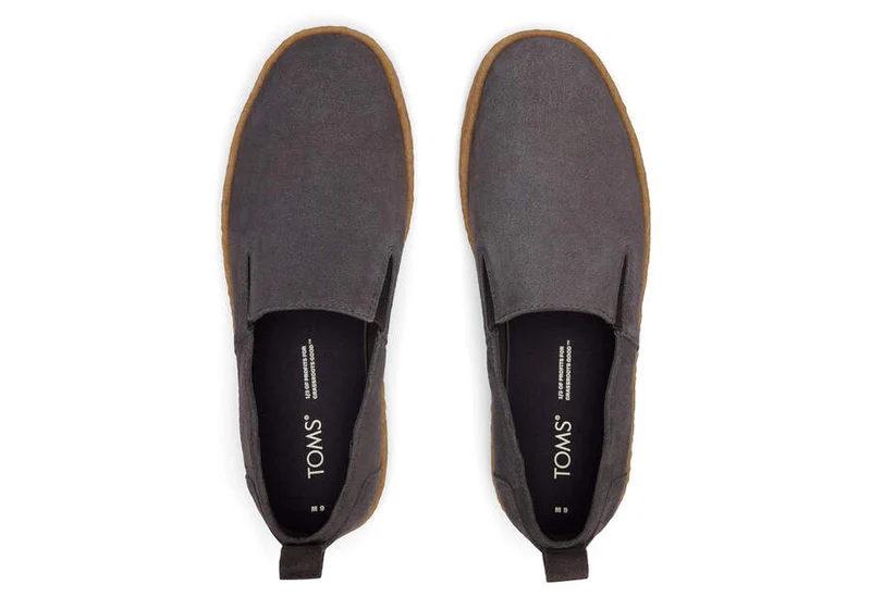 TOMS Herren Lowden Wildleder Espadrille – Pavement Grey