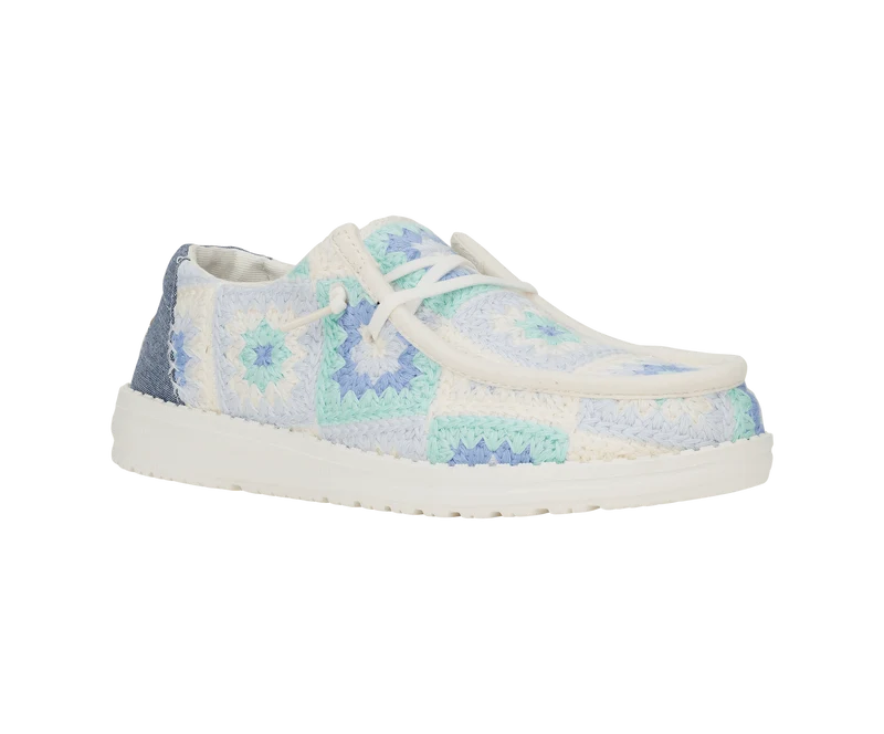 Hey Dude Wendy Cottage Häkelmokassin für Damen | Bay Blue