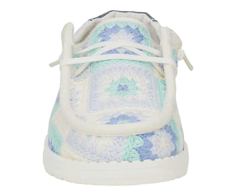 Hey Dude Wendy Cottage Häkelmokassin für Damen | Bay Blue