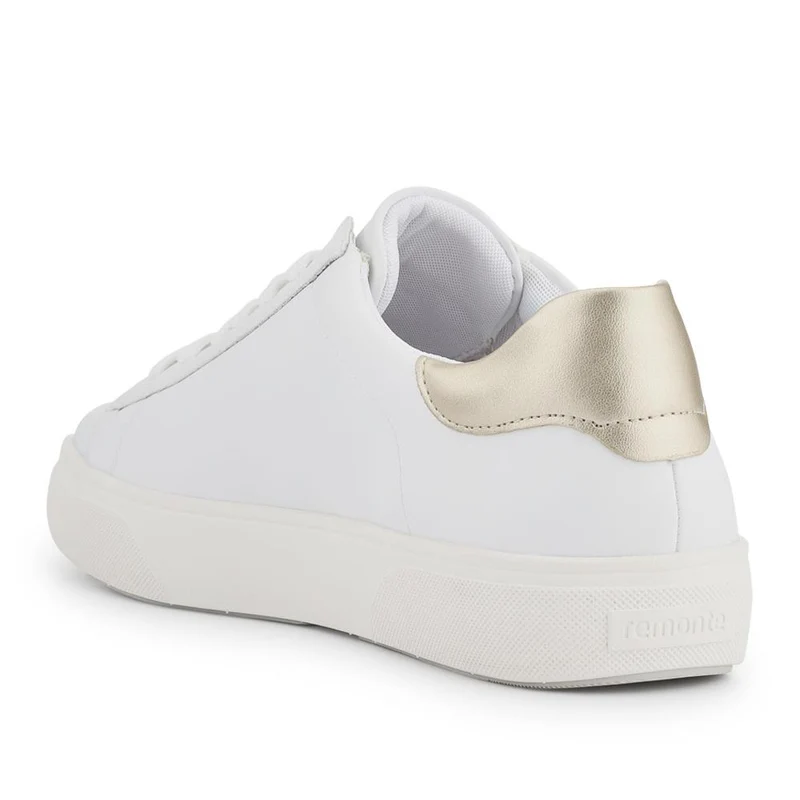 Leather Floral Patterned Trainers - DRS41504 / 326 858 - White Metallic