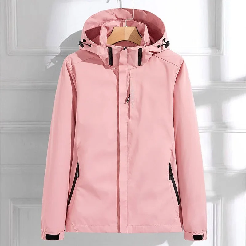 Angela | Damen funktionale Jacke mit Reißverschluss und Kapuze