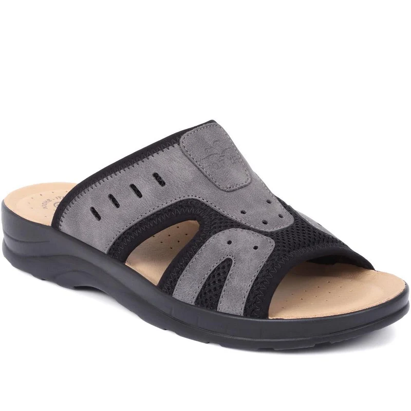 Fly Flot Slip On Mule Sandals - FLY37013 / 323 213 - Grey