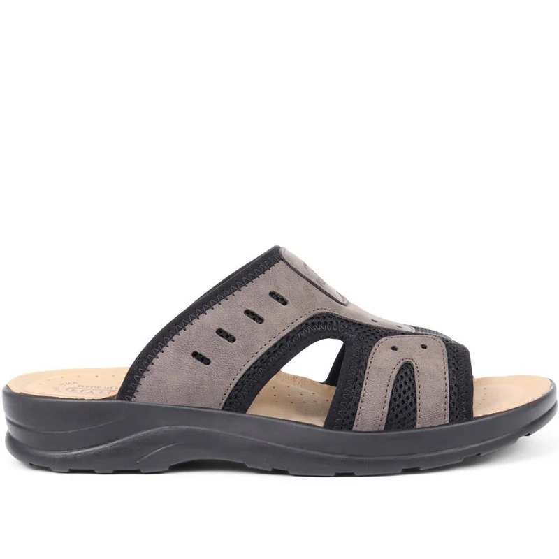 Fly Flot Slip On Mule Sandals - FLY37013 / 323 213 - Dark Brown