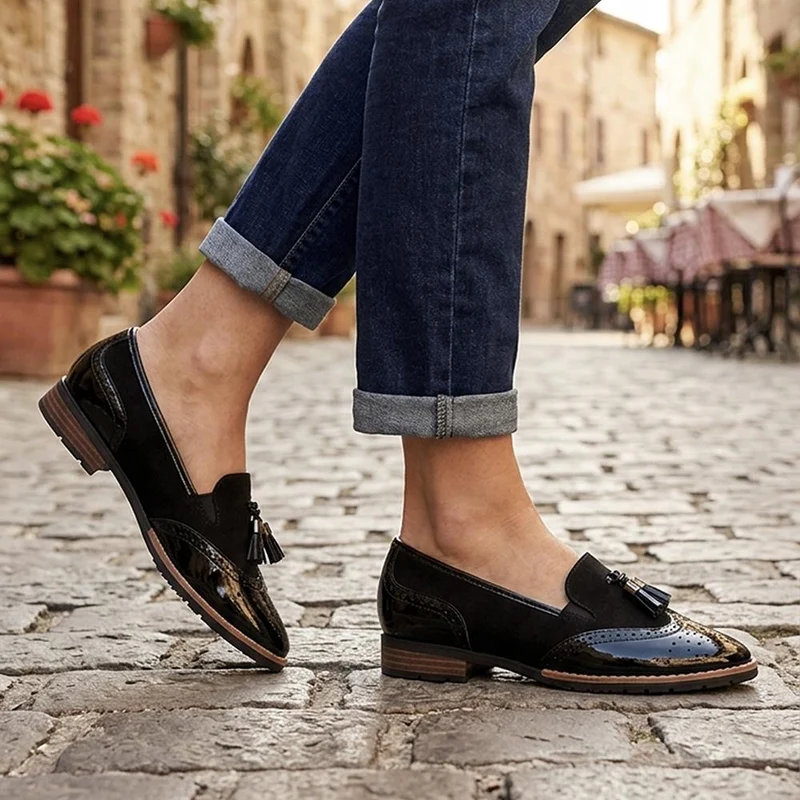 Tassel Loafers - JANSP26017 / 310 349 - Black