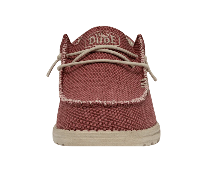 Hey Dude Wally Herren-Mokassin mit Zopfmuster | Pompeian Red