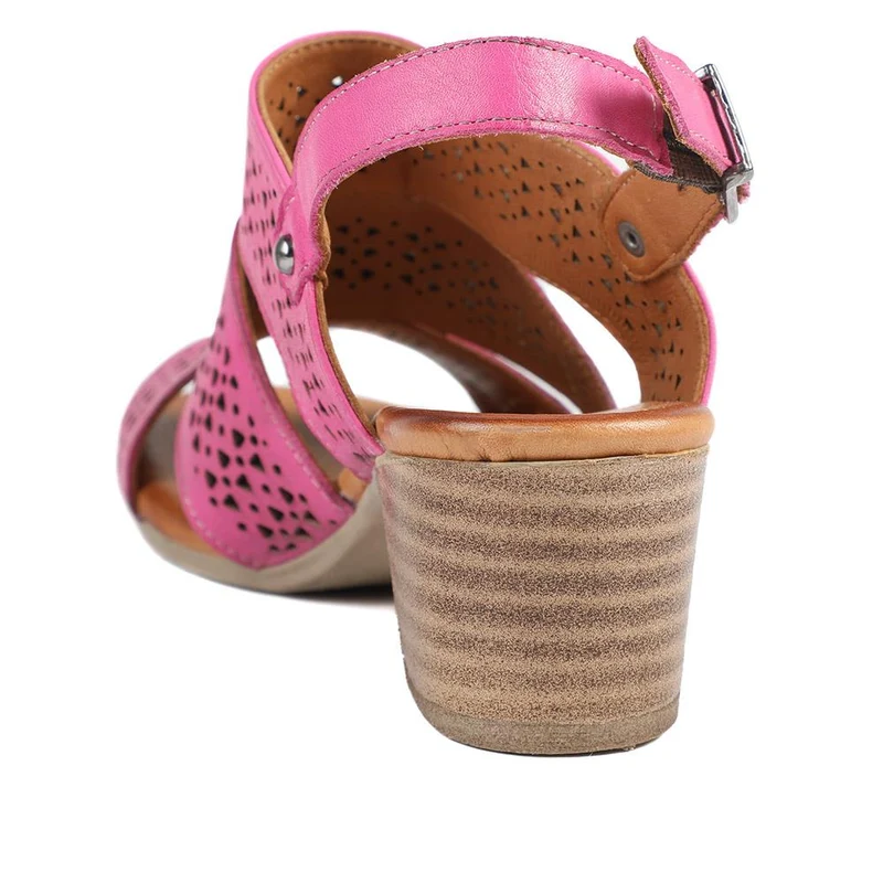 Fashionable Leather Sandals - VITAS43000 / 329 416 - Pink