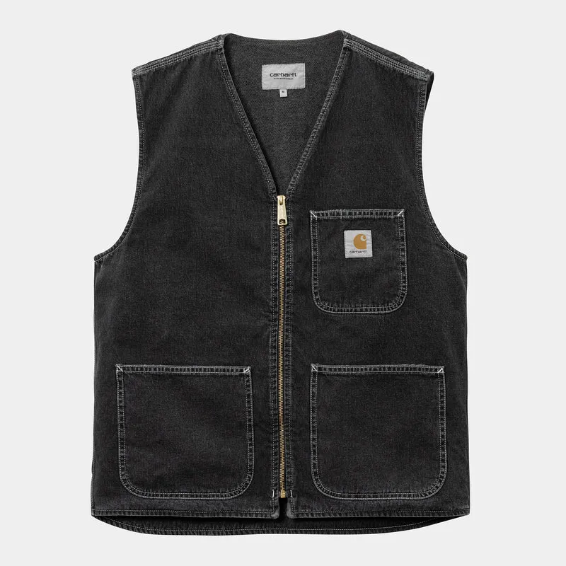 Carhartt WIP Arbeitsweste für Herren - Schwarz Stone Washed