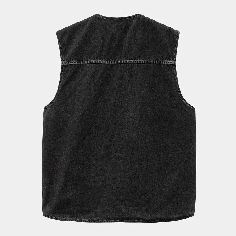 Carhartt WIP Arbeitsweste für Herren - Schwarz Stone Washed