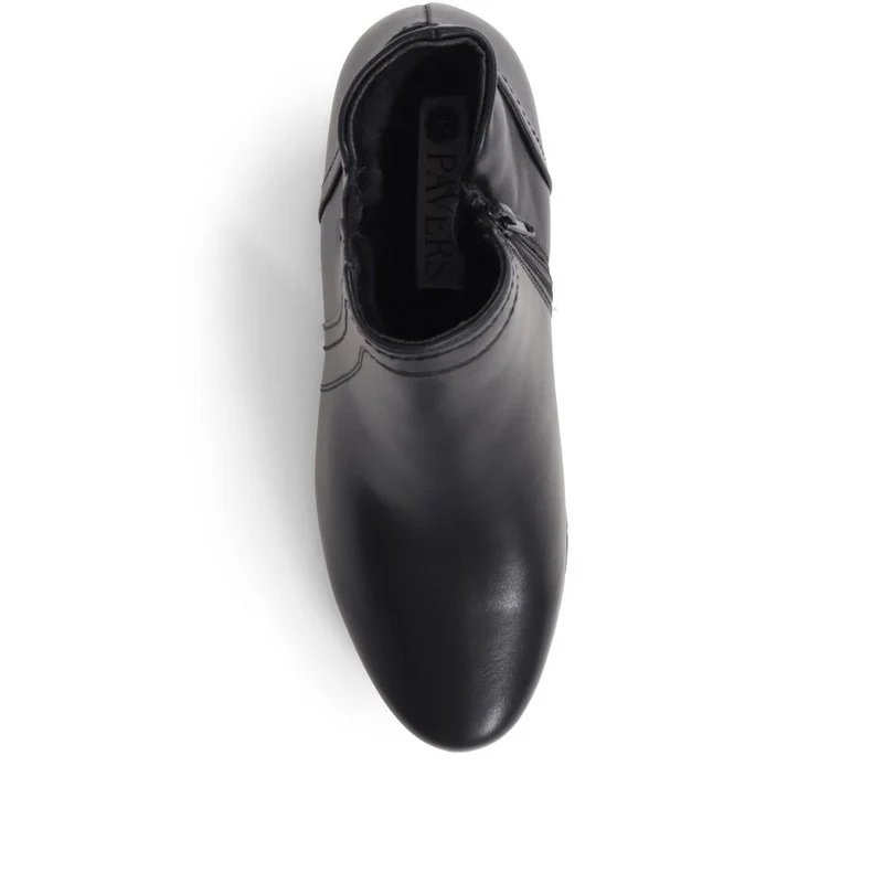 Low Heel Ankle Boots - WBINS38007 / 324 160 - Black