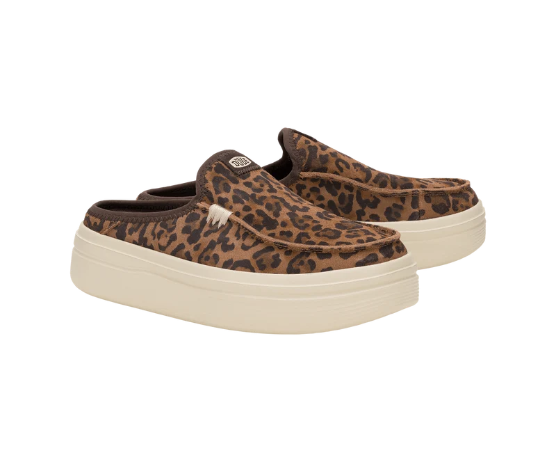 Hey Dude Austin Lift Classic Damenschuh aus Wildleder | Brauner Leoparden