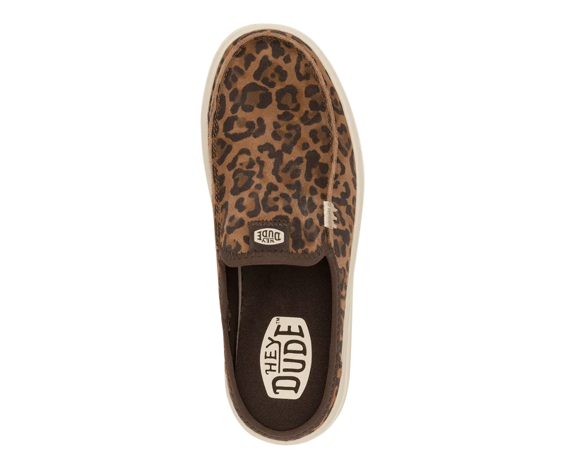 Hey Dude Austin Lift Classic Damenschuh aus Wildleder | Brauner Leoparden